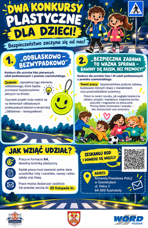 Plakat zachęcający do udziału w konkursach