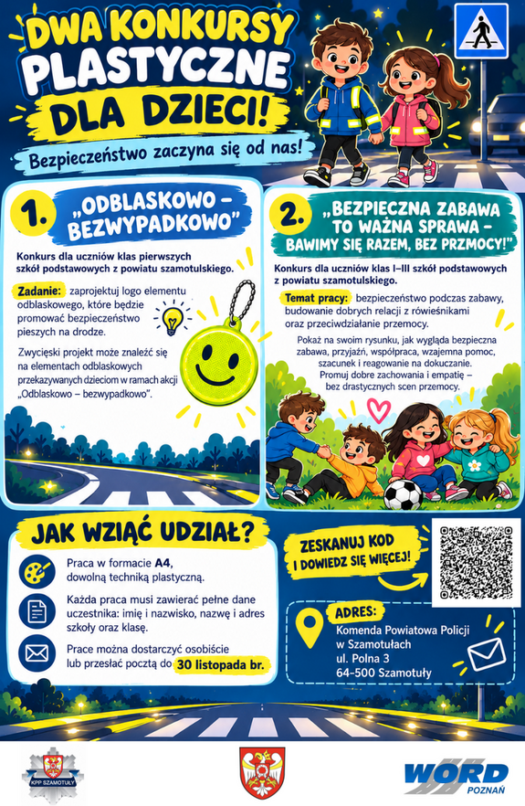 Plakat zachęcający do udziału w konkursach